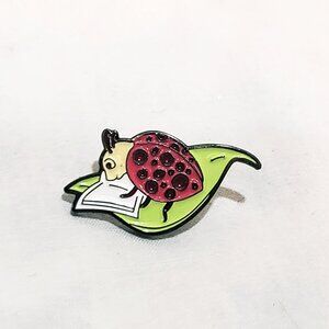 The Reading Bug Ladybug Lapel Pin 1"